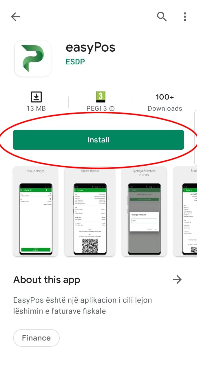 easyPos Android - Install