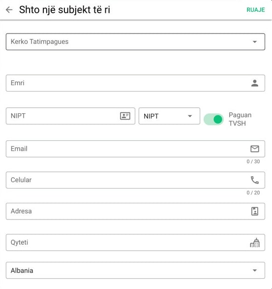 Leshimi fatures elektronike - easyInvoice