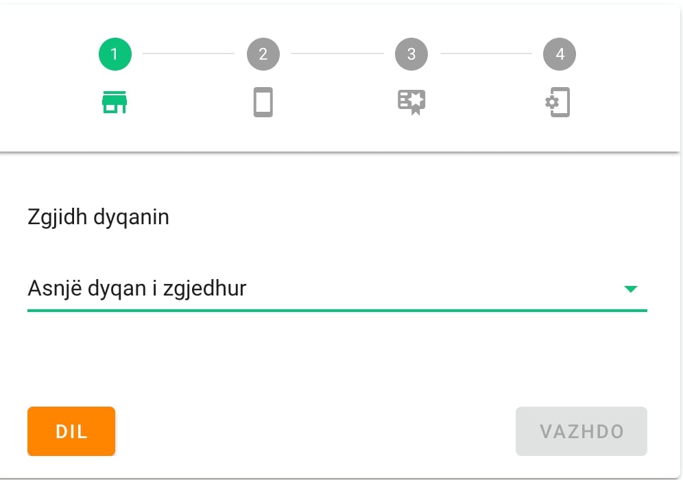 Hyrje në aplikacion - Step 1