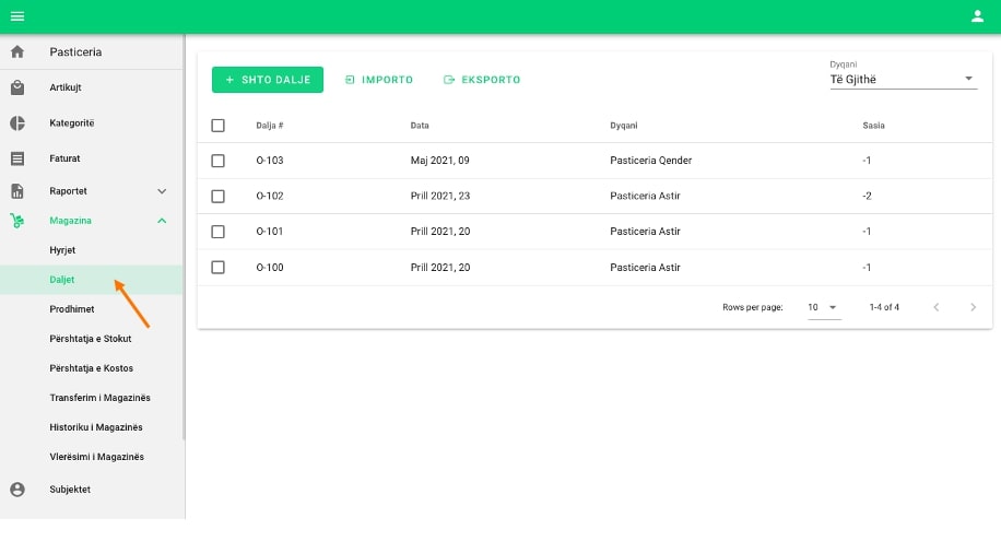Daljet nga magazinat