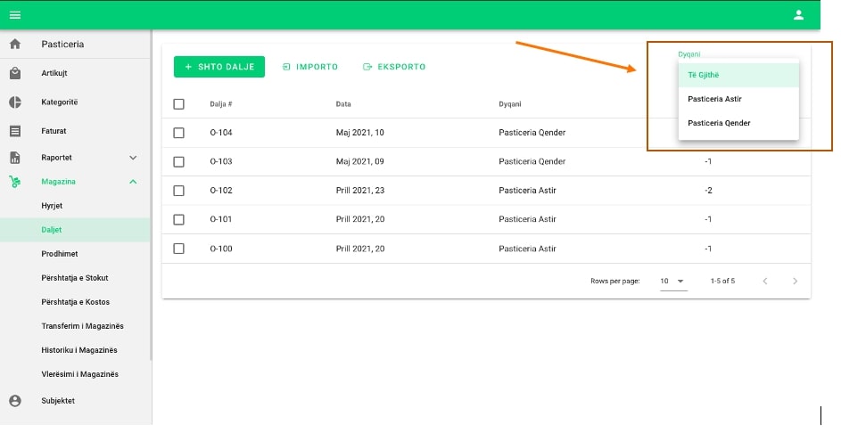 Daljet nga magazinat