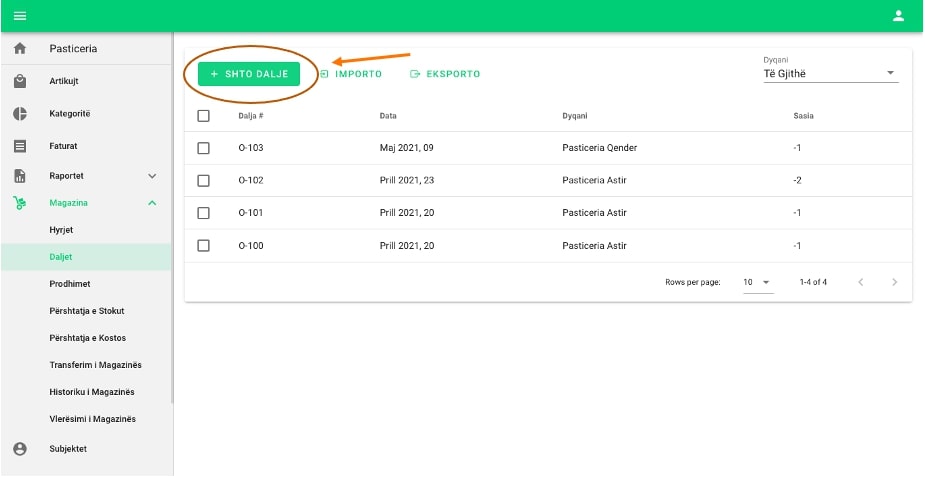 Daljet nga magazinat
